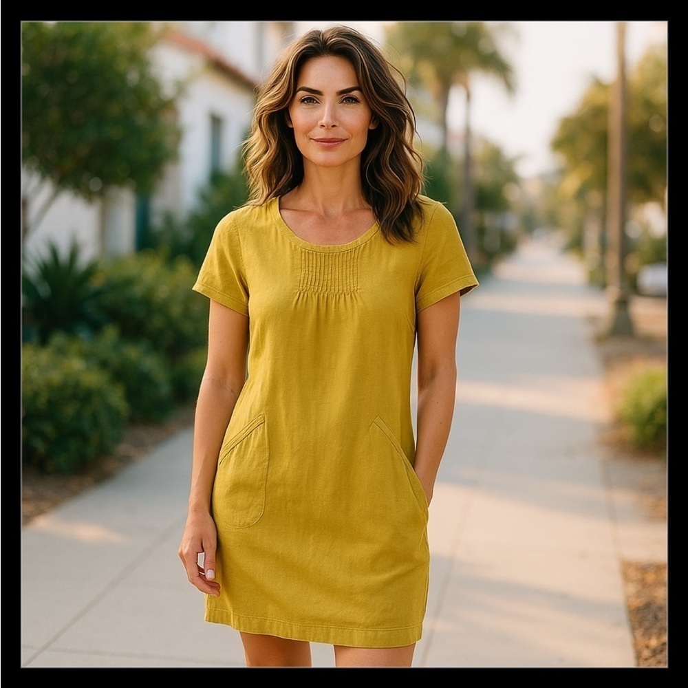 Boden Montmartre Chartreuse sheath Corduroy Dress size 10 R